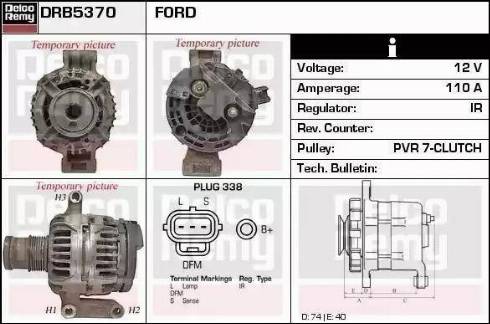 Remy DRB5370 - Alternator autospares.lv