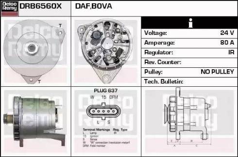 Remy DRB6560X - Alternator autospares.lv