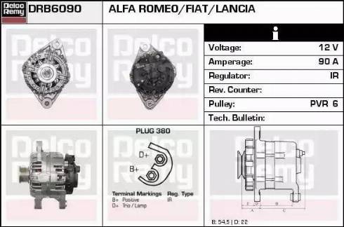 Remy DRB6090 - Alternator autospares.lv