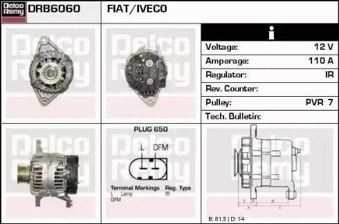 Remy DRB6060 - Alternator autospares.lv