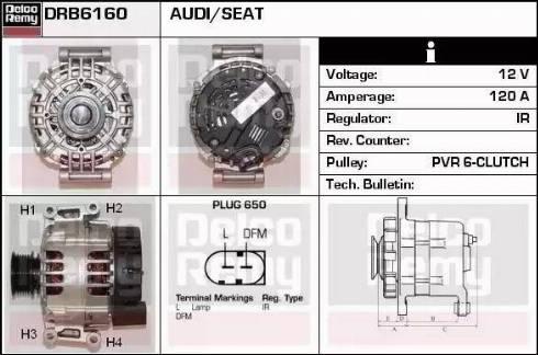 Remy DRB6160 - Alternator autospares.lv