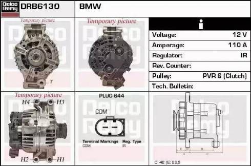 Remy DRB6130 - Alternator autospares.lv