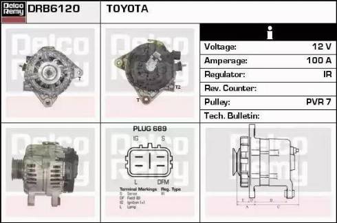 Remy DRB6120 - Alternator autospares.lv