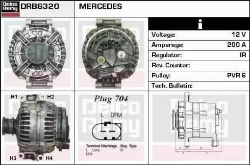 Remy DRB6320 - Alternator autospares.lv