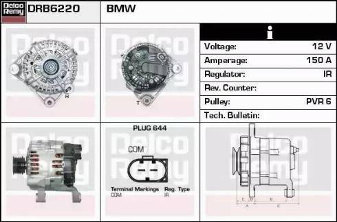 Remy DRB6220 - Alternator autospares.lv