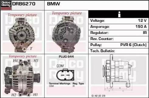 Remy DRB6270 - Alternator autospares.lv