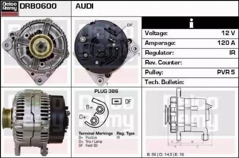 Remy DRB0600 - Alternator autospares.lv