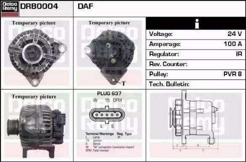 Remy DRB0004 - Alternator autospares.lv