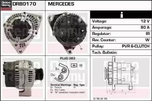 Remy DRB0170 - Alternator autospares.lv