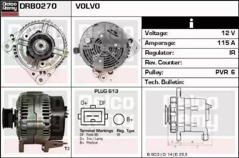 Remy DRB0270 - Alternator autospares.lv