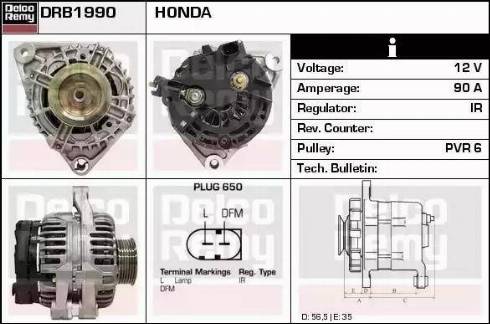 Remy DRB1990 - Alternator autospares.lv