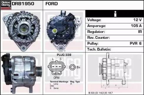 Remy DRB1950 - Alternator autospares.lv