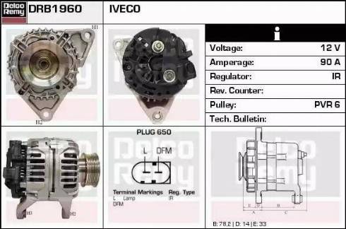 Remy DRB1960 - Alternator autospares.lv