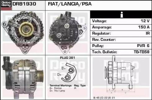 Remy DRB1930 - Alternator autospares.lv