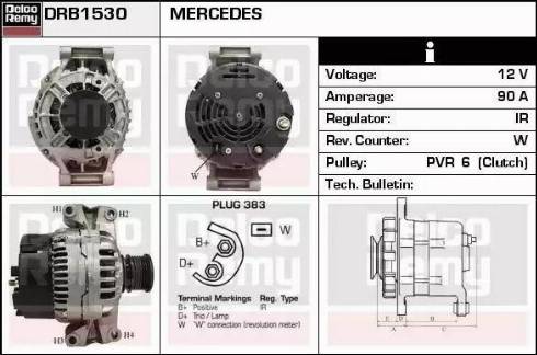 Remy DRB1530 - Alternator autospares.lv