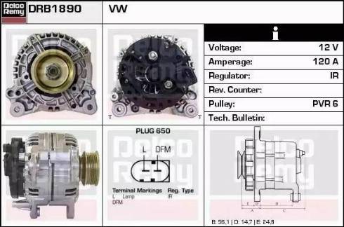 Remy DRB1890 - Alternator autospares.lv