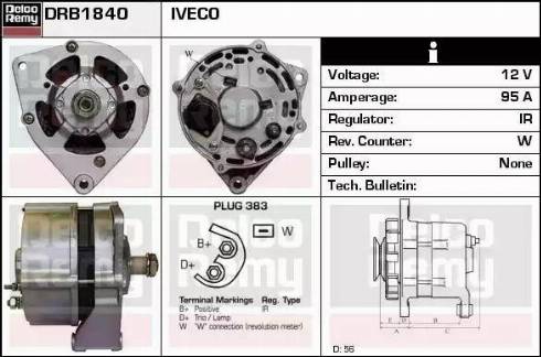 Remy DRB1840 - Alternator autospares.lv