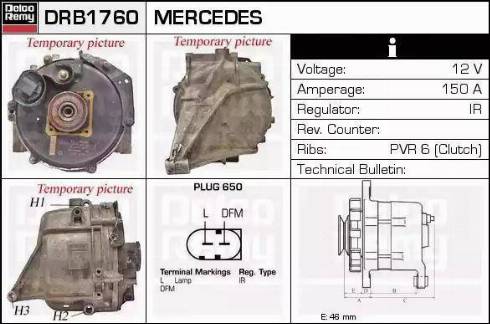 Remy DRB1760 - Alternator autospares.lv