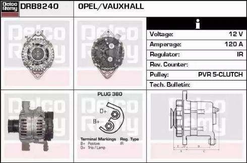 Remy DRB8240 - Alternator autospares.lv