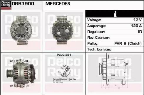 Remy DRB3900 - Alternator autospares.lv