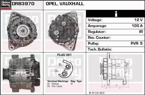 Remy DRB3970 - Alternator autospares.lv