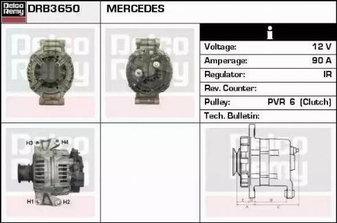 Remy DRB3650 - Alternator autospares.lv