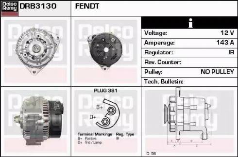 Remy DRB3130 - Alternator autospares.lv