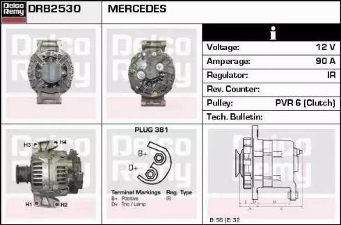 Remy DRB2530 - Alternator autospares.lv