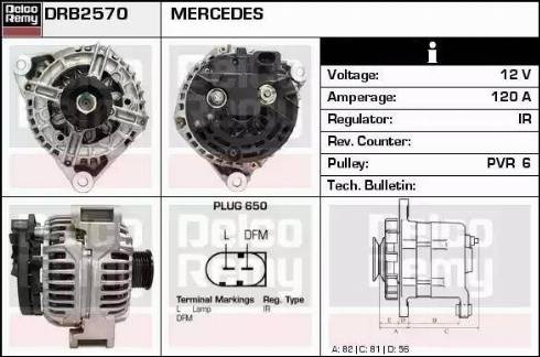 Remy DRB2570 - Alternator autospares.lv