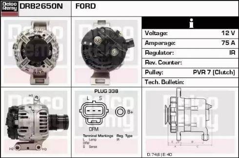 Remy DRB2650N - Alternator autospares.lv