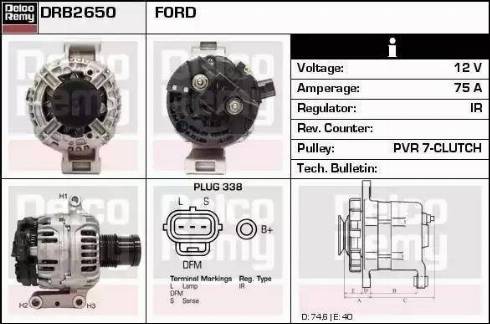 Remy DRB2650 - Alternator autospares.lv