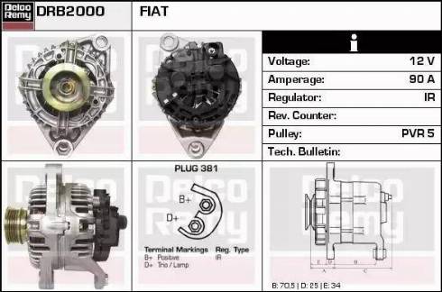 Remy DRB2000 - Alternator autospares.lv