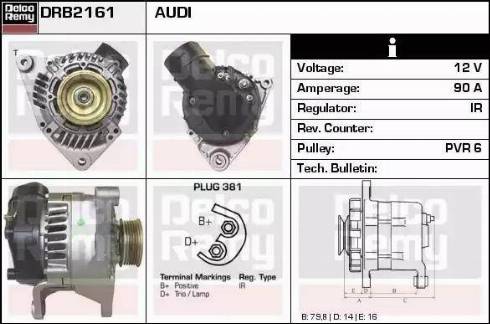 Remy DRB2161 - Alternator autospares.lv