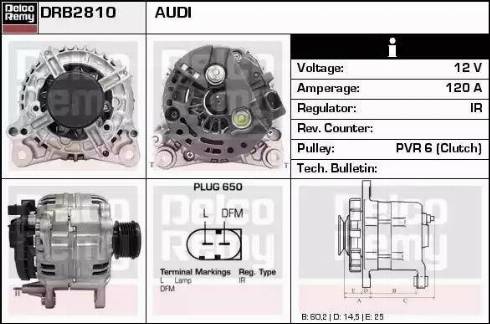 Remy DRB2810 - Alternator autospares.lv