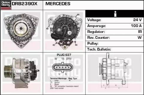 Remy DRB2390X - Alternator autospares.lv