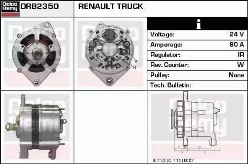 Remy DRB2350 - Alternator autospares.lv