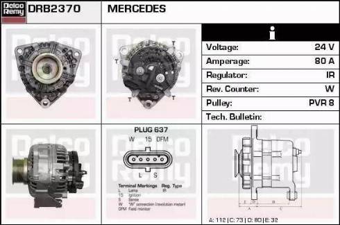 Remy DRB2370 - Alternator autospares.lv