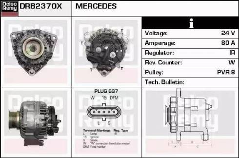 Remy DRB2370X - Alternator autospares.lv