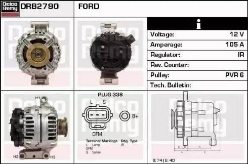 Remy DRB2790 - Alternator autospares.lv