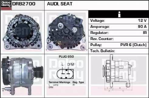 Remy DRB2700 - Alternator autospares.lv