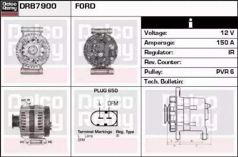 Remy DRB7900 - Alternator autospares.lv