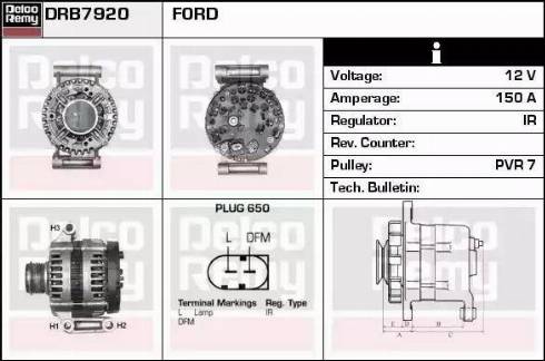 Remy DRB7920 - Alternator autospares.lv