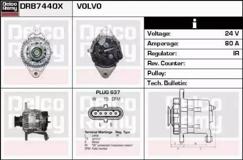 Remy DRB7440X - Alternator autospares.lv