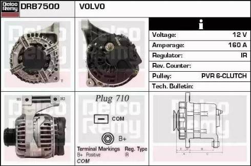 Remy DRB7500 - Alternator autospares.lv