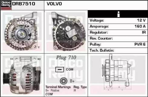 Remy DRB7510 - Alternator autospares.lv