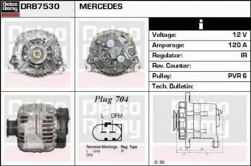 Remy DRB7530 - Alternator autospares.lv