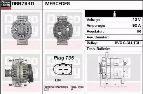 Remy DRB7840 - Alternator autospares.lv