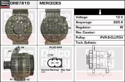 Remy DRB7810 - Alternator autospares.lv