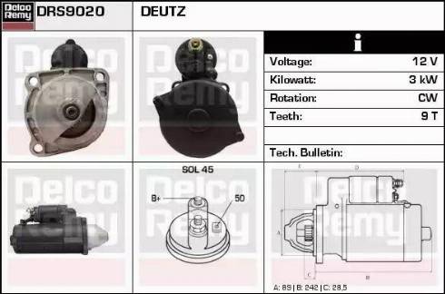 Remy DRS9020 - Starter autospares.lv