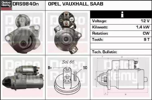 Remy DRS9840N - Starter autospares.lv